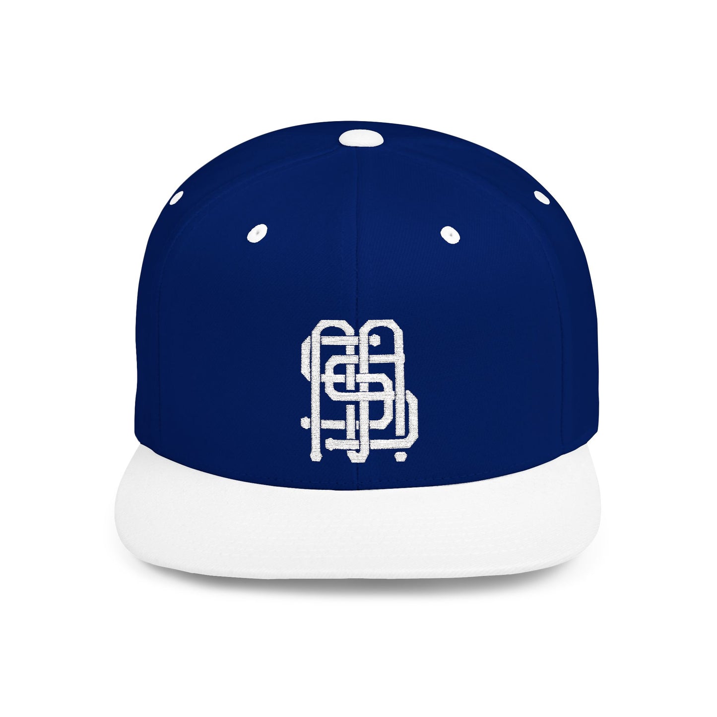 Embroidered Flat Bill Snapback