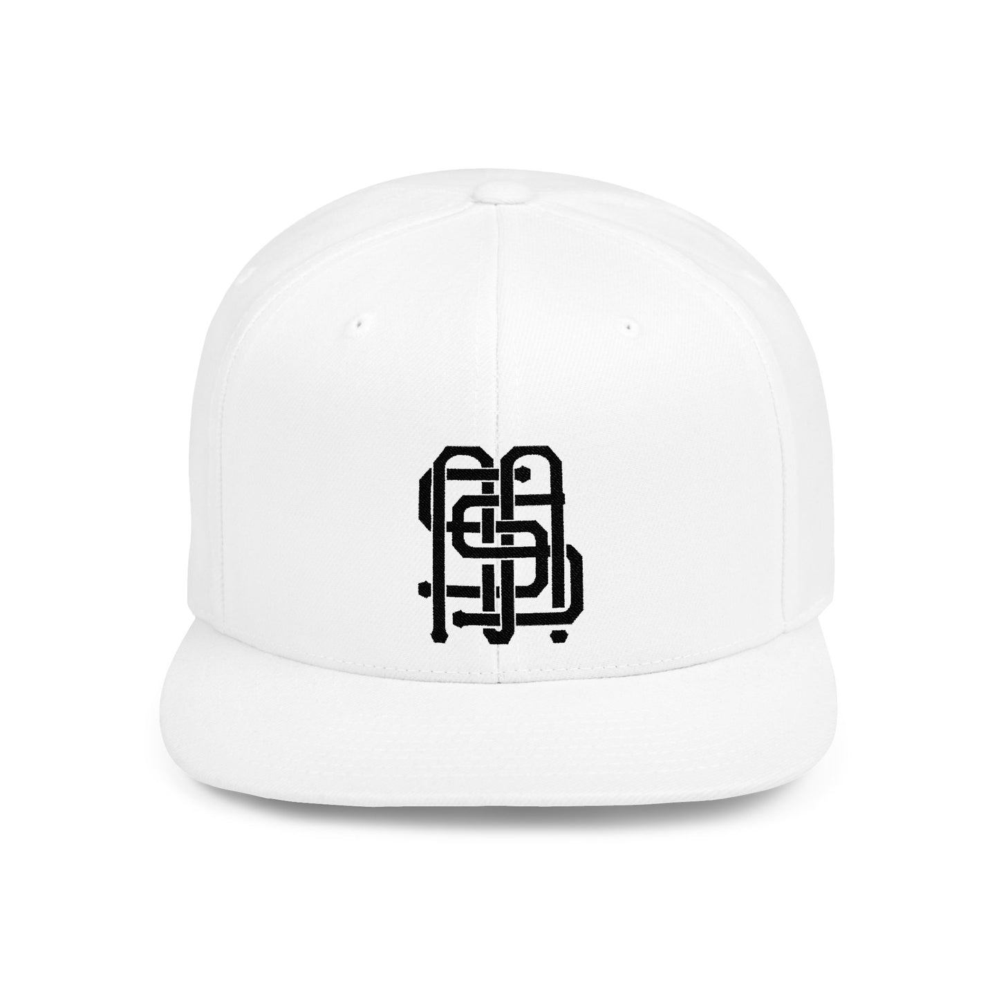 Embroidered Flat Bill Snapback