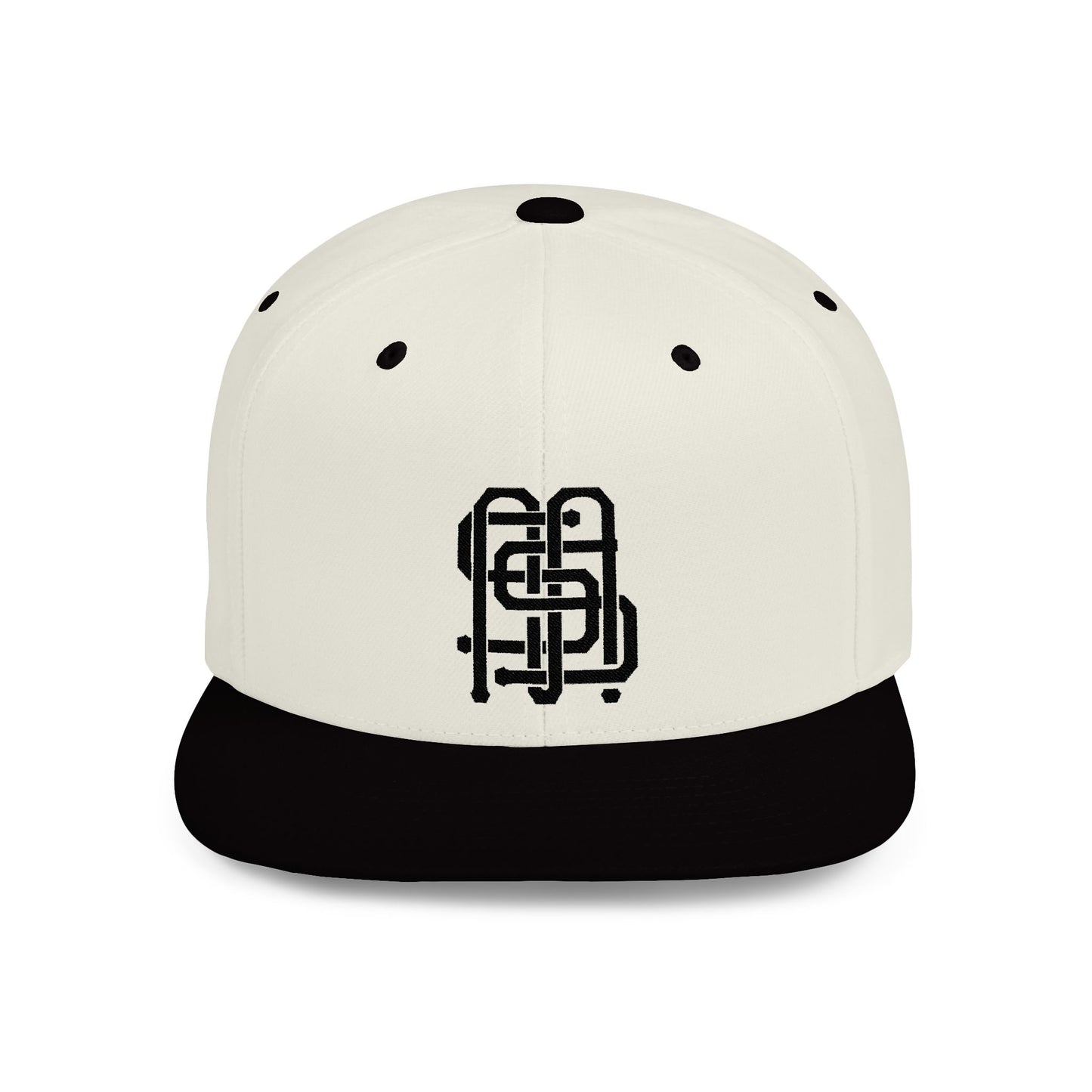 Embroidered Flat Bill Snapback