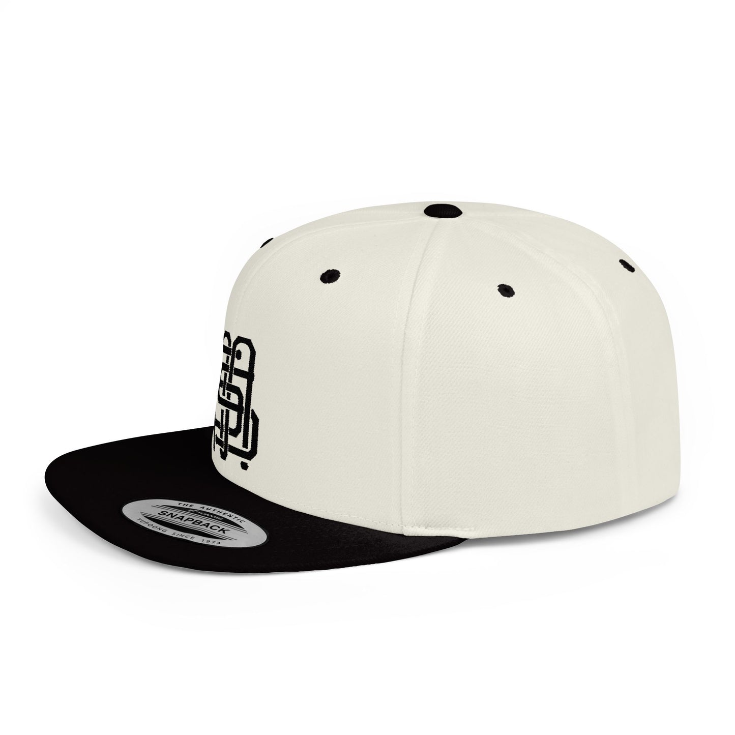 Embroidered Flat Bill Snapback