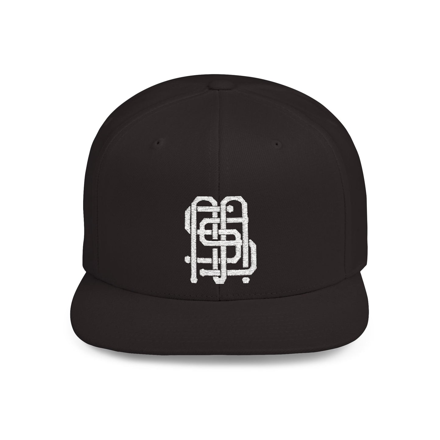 Embroidered Flat Bill Snapback