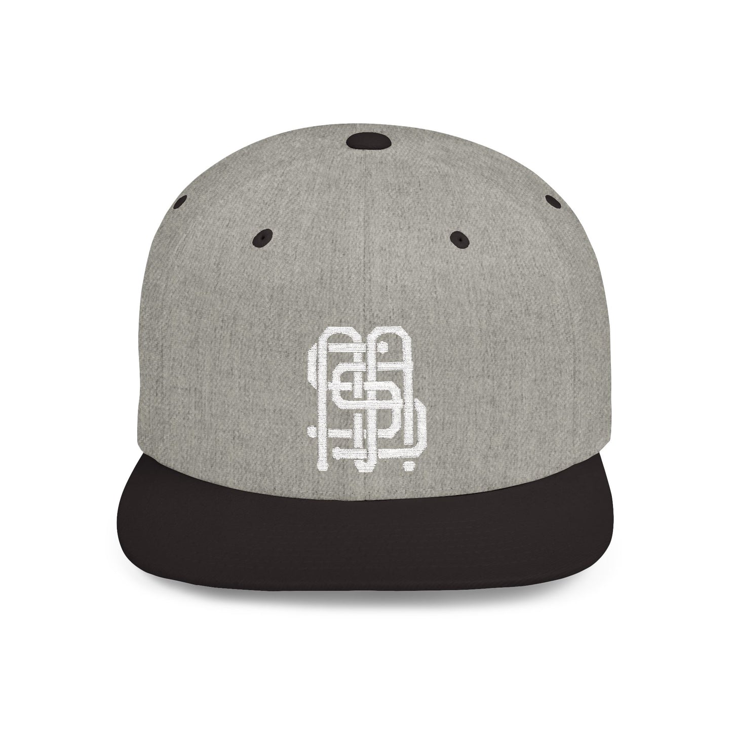 Embroidered Flat Bill Snapback