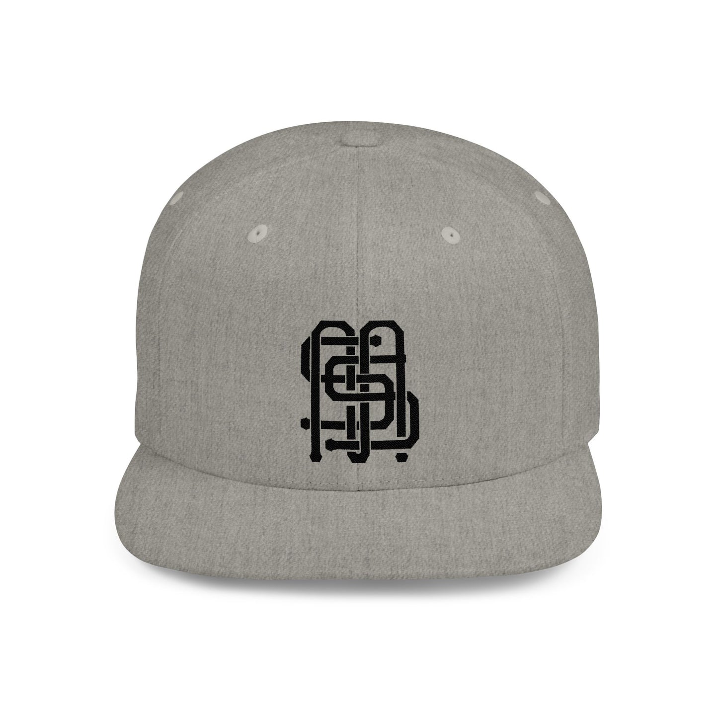 Embroidered Flat Bill Snapback