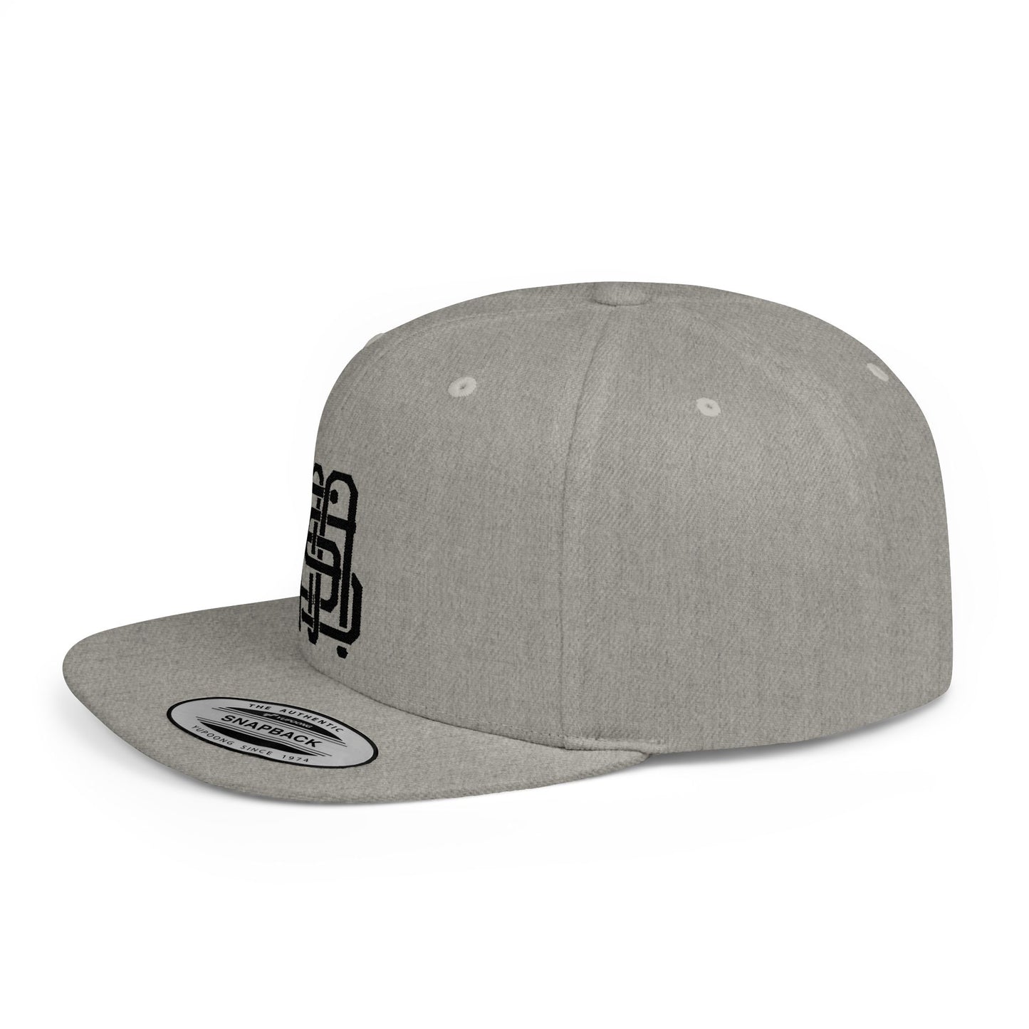 Embroidered Flat Bill Snapback