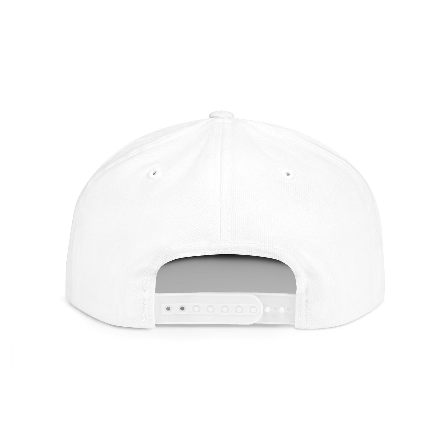 Embroidered Flat Bill Snapback